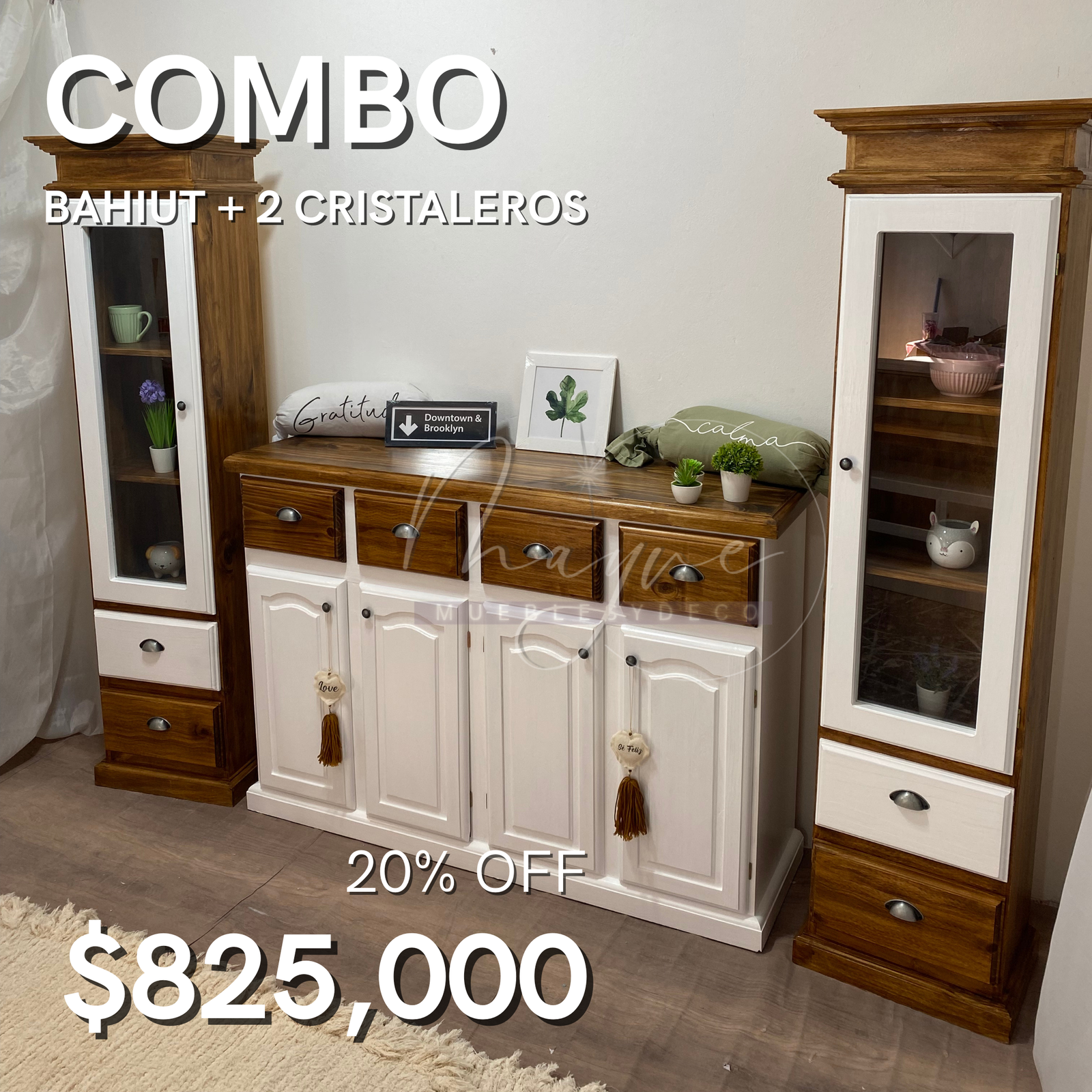 Combo Bahiut + 2 Cristaleros